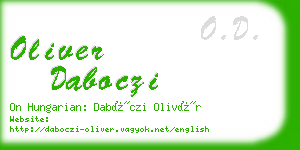 oliver daboczi business card